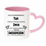 Kubek z dowolnym imieniem "Czy zostaniesz moim świadkiem?