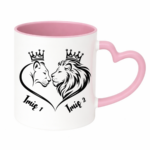 Kubek z dowolnymi imionami "Król i królowa"