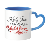 Kubek z dowolnym imieniem "diabeł bierze wolne"