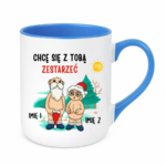Kubek z dowolnymi imionami "Chce się z tobą zestarzeć"