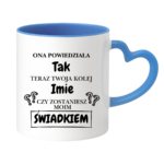 Kubek z dowolnym imieniem "Czy zostaniesz moim świadkiem?