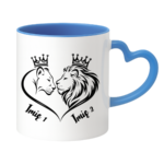 Kubek z dowolnymi imionami "Król i królowa"