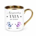 Kubek z dowolnymi imionami dzieci "Najwspanialszy tata na świecie"