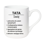 Kubek z dowolnym imieniem "Tata"