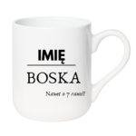 Kubek z dowolnym imieniem "Boska nawet o 7 rano !"