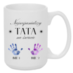 Kubek z dowolnymi imionami dzieci "Najwspanialszy tata na świecie"