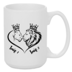 Kubek z dowolnymi imionami "Król i królowa"