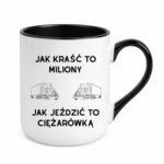 Kubek "Jak kraść to miliony, jak jeździć to ciężarówką"