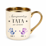 Kubek z dowolnymi imionami dzieci "Najwspanialszy tata na świecie"