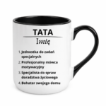 Kubek z dowolnym imieniem "Tata"