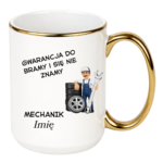 Kubek z dowolnym imieniem "Mechanik"