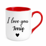 Kubek z dowolnym imieniem "I love you"