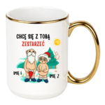 Kubek z dowolnymi imionami "Chce się z tobą zestarzeć"