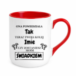 Kubek z dowolnym imieniem "Czy zostaniesz moim świadkiem?