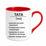 Kubek z dowolnym imieniem "Tata"