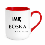 Kubek z dowolnym imieniem "Boska nawet o 7 rano !"