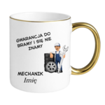 Kubek z dowolnym imieniem "Mechanik"