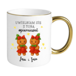 Kubek z dowolnymi imionami "Uwielbiam się z tobą opierniczać"