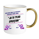 Kubek z dowolnymi imionami "Kiedy dwie żmije się spotykają"