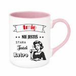 Kubek z dowolnym imieniem "Nie jesteś stara jesteś retro"