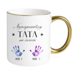 Kubek z dowolnymi imionami dzieci "Najwspanialszy tata na świecie"