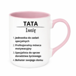 Kubek z dowolnym imieniem "Tata"