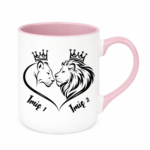 Kubek z dowolnymi imionami "Król i królowa"