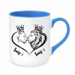 Kubek z dowolnymi imionami "Król i królowa"