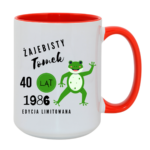 Kubek z dowolnym imieniem, wiekiem, rokiem "Żajebisty facet"