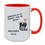 Kubek z dowolnym imieniem "Mechanik"