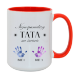 Kubek z dowolnymi imionami dzieci "Najwspanialszy tata na świecie"
