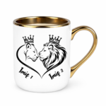 Kubek z dowolnymi imionami "Król i królowa"