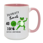 Kubek z dowolnym imieniem, wiekiem, rokiem "Żajebisty facet"