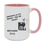 Kubek z dowolnym imieniem "Mechanik"