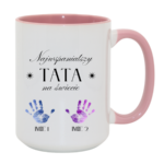 Kubek z dowolnymi imionami dzieci "Najwspanialszy tata na świecie"