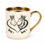 Kubek z dowolnymi imionami "Król i królowa"