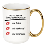 Kubek "Trzy zasady świętego spokoju"