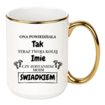 Kubek z dowolnym imieniem "Czy zostaniesz moim świadkiem?