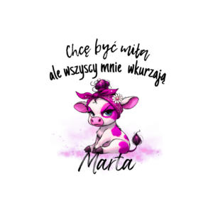 Kubek z dowolnym imieniem "Chcę być miła"