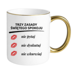 Kubek "Trzy zasady świętego spokoju"