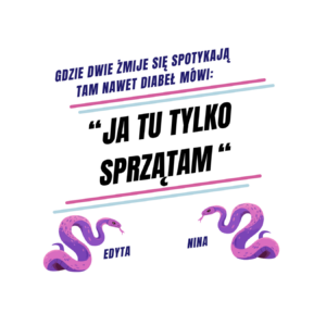 Kubek z dowolnymi imionami "Kiedy dwie żmije się spotykają"