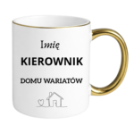 Kubek z dowolnym imieniem "Kierownik domu wariatów"