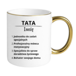 Kubek z dowolnym imieniem "Tata"