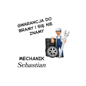 Kubek z dowolnym imieniem "Mechanik"