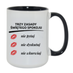 Kubek "Trzy zasady świętego spokoju"