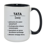 Kubek z dowolnym imieniem "Tata"