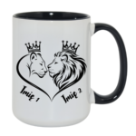 Kubek z dowolnymi imionami "Król i królowa"