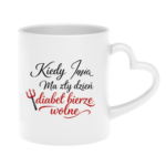 Kubek z dowolnym imieniem "diabeł bierze wolne"