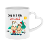 Kubek z dowolnymi imionami "Chce się z tobą zestarzeć"