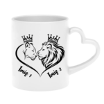 Kubek z dowolnymi imionami "Król i królowa"